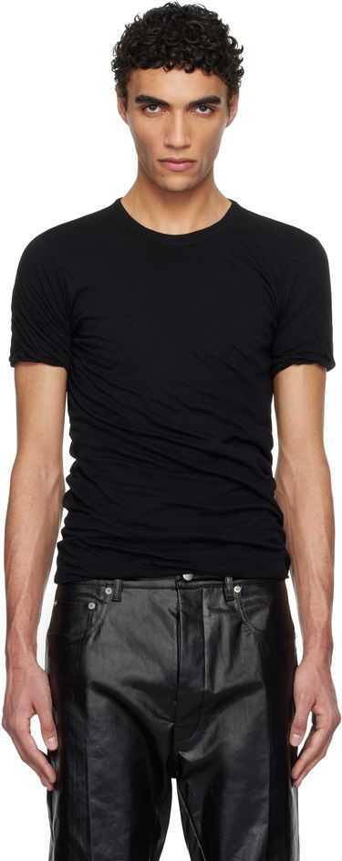 Tričko Rick Owens Rick Owens Porterville Double Short Sleeve T-Shirt Čierna | RU01E5256 UC, 0