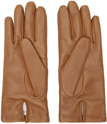 Rukavice Max Mara Max Mara Nappa Leather Gloves Hnedá | 2424566021600, 1