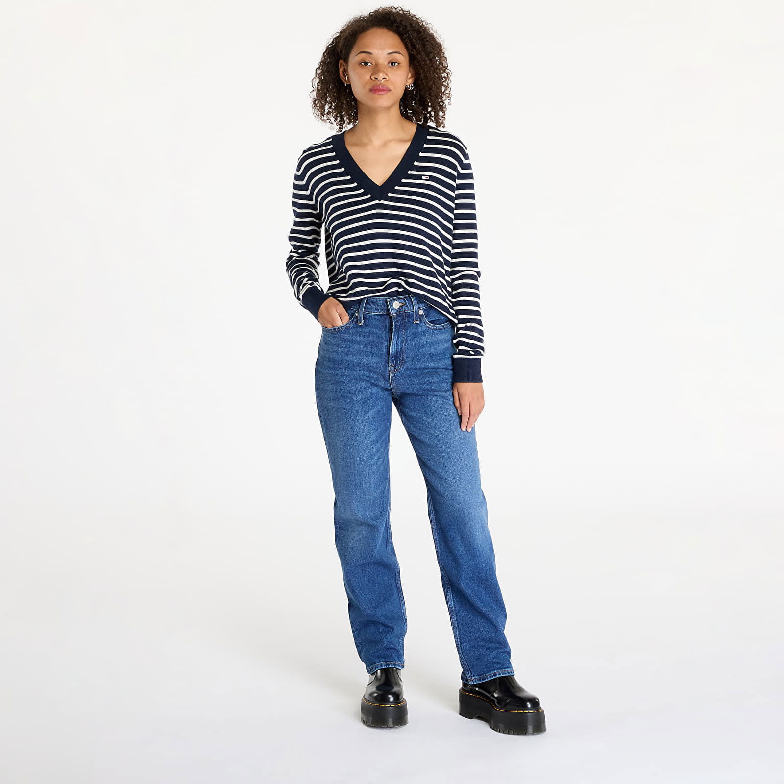 Izzie Hgh Slim Straight Jeans Denim