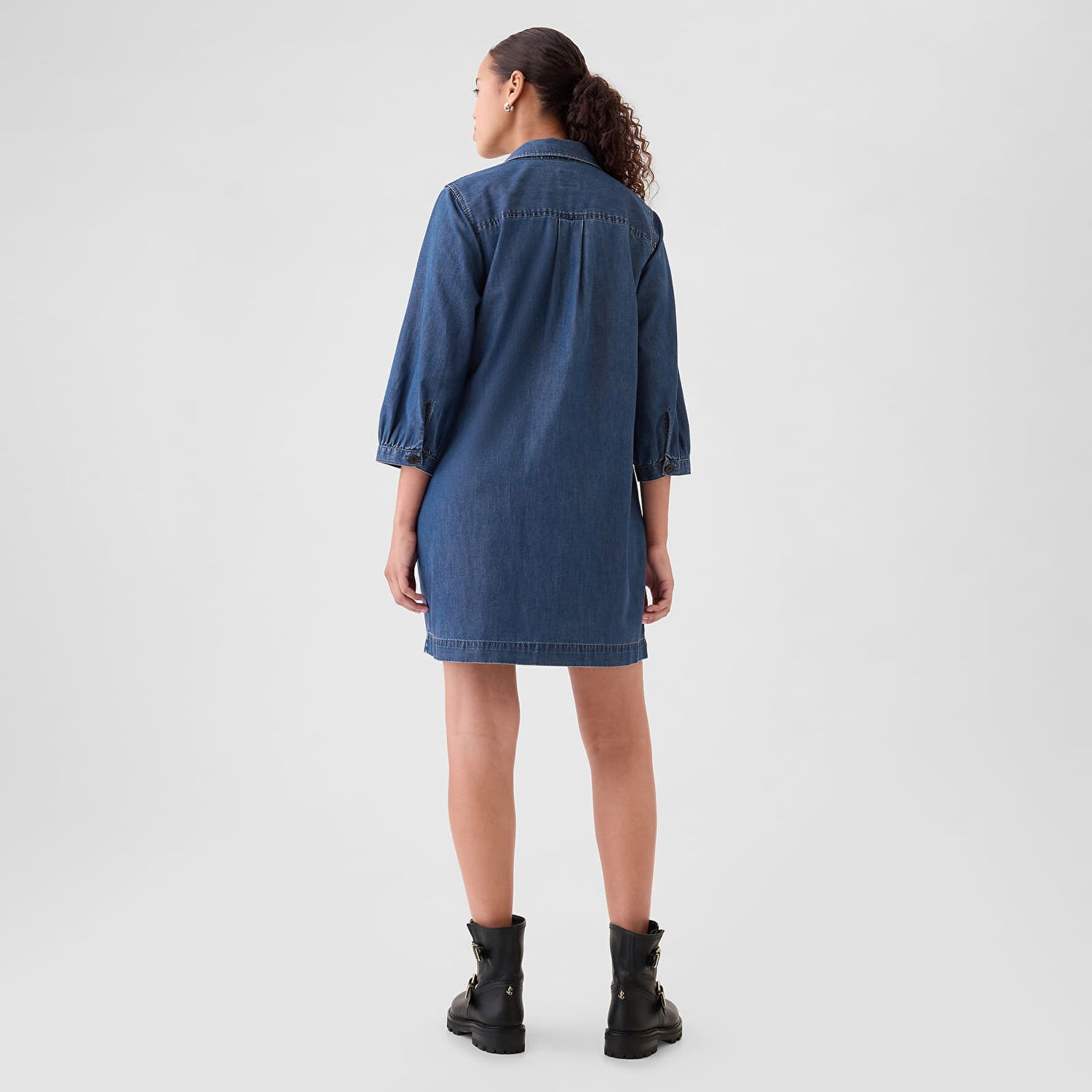 Šaty GAP Dress Denim Dress Dark Wash Indigo XS Modrá | 517110-00, 1