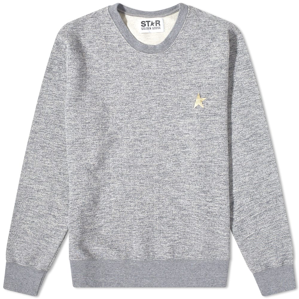 Star Archibald Crew Sweat Grey Melange/Gold