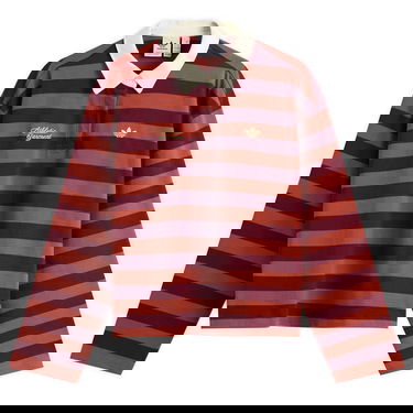 Polo tričko adidas Originals Long Sleeve Striped Polo Vínová | KF2323, 0