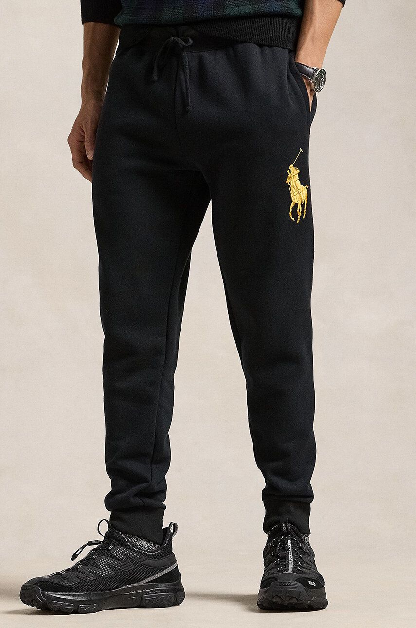 Tepláky Polo by Ralph Lauren Black Sweatpants With Logo Čierna | 710952242, 1