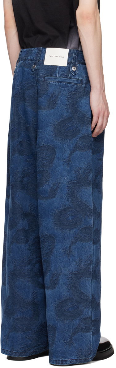 Džínsy Feng Chen Wang Feng Chen Wang Dragon Denim Trousers Modrá | FUS17TR14, 2