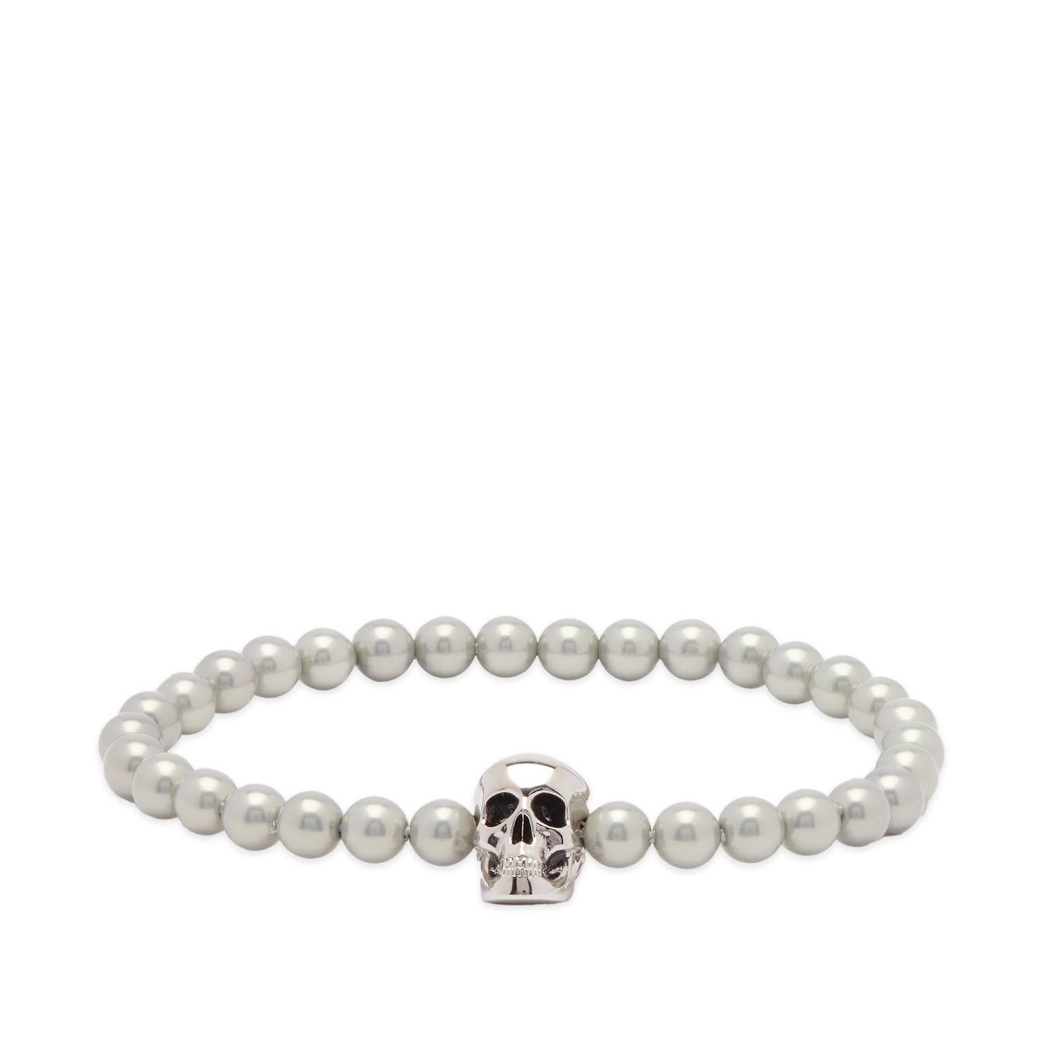 Náramok Alexander McQueen Skull Beaded Bracelet Šedá | 706979I170E-1445, 0