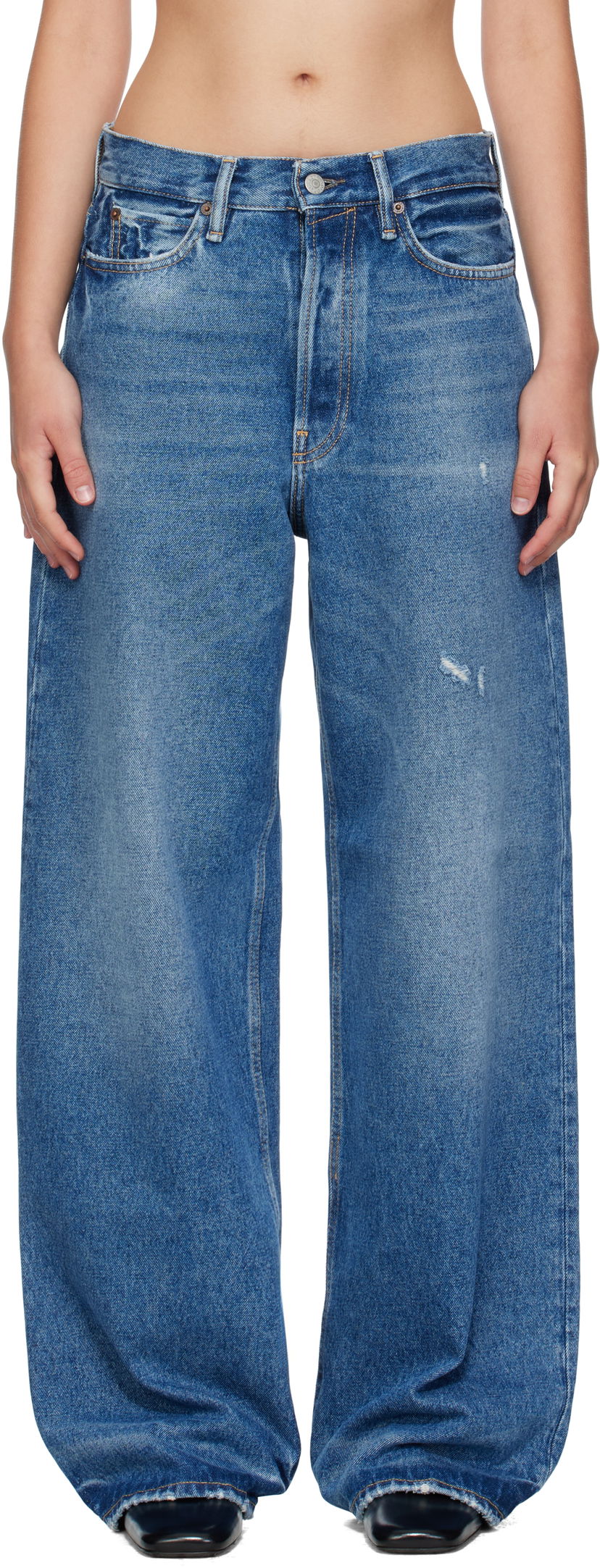 Džínsy Acne Studios Acne Studios Loose-Fit 1981 Jeans Modrá | C00087-