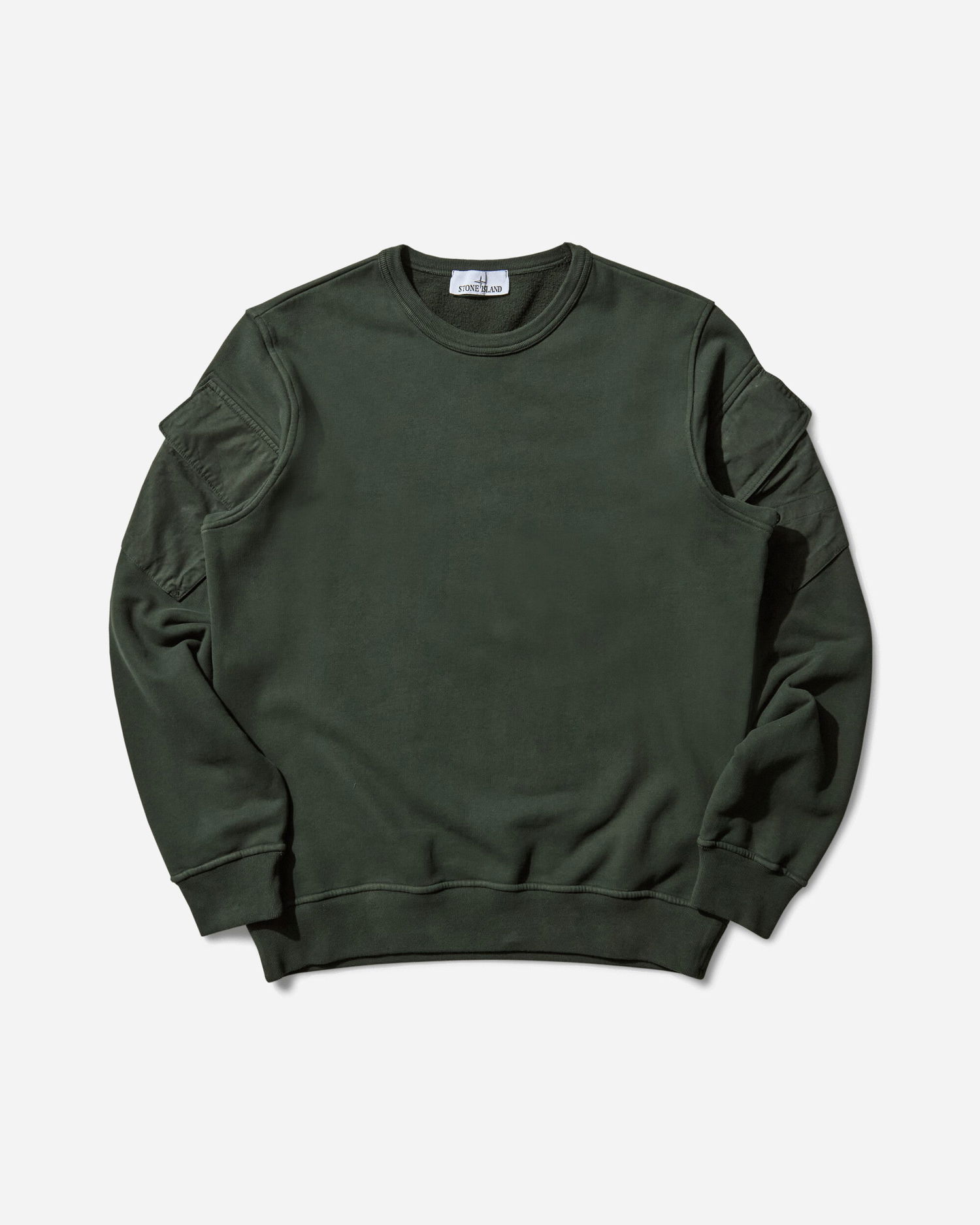 Mikina Stone Island Sleeve Pockets Crewneck Sweatshirt Zelené | K2S15-6100008-S0A20 V005E, 1