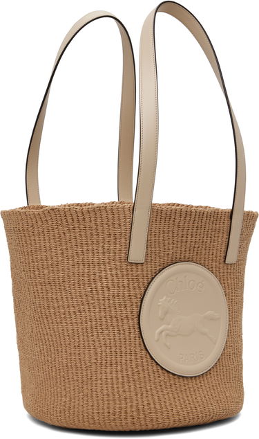 Tote bag CHLOÉ Chloe Horse Medal Basket Tote Béžová | CHC25SS591O82, 3