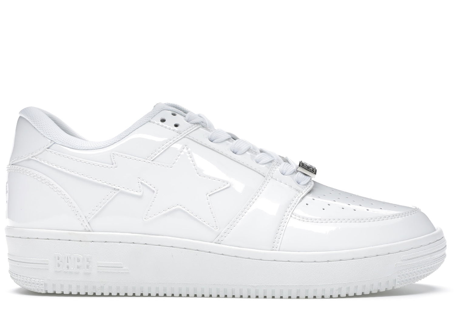 Tenisky a topánky BAPE Bape Sta Low "Patent White" Biela | 1G30191010-WH, 0