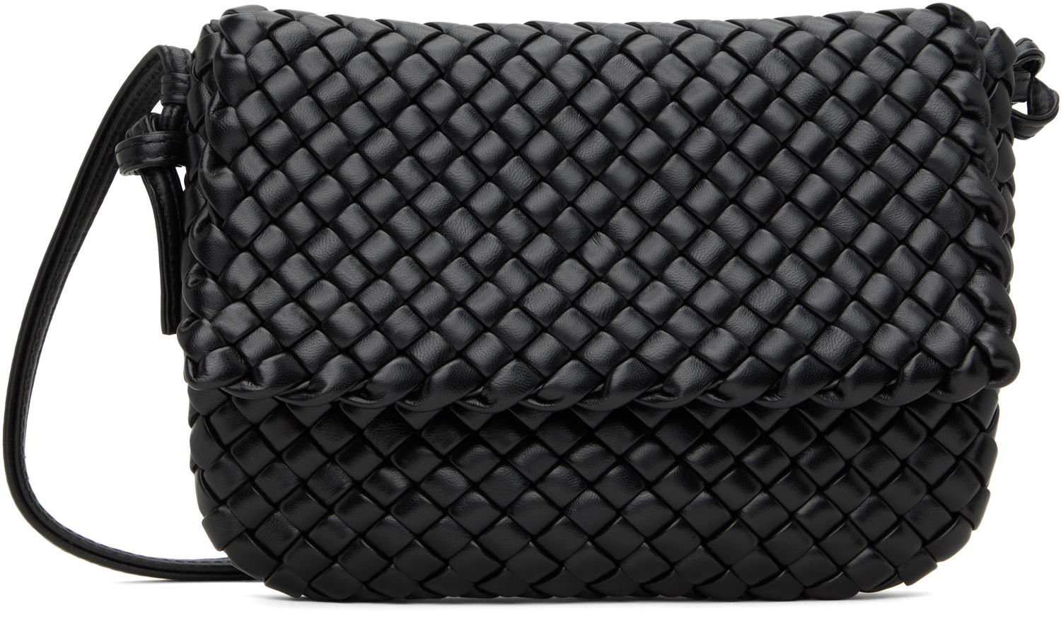 Taška cez rameno Bottega Veneta Bottega Veneta Cobble Intrecciato Messenger Bag Čierna | 804457-V01D1-8425, 0
