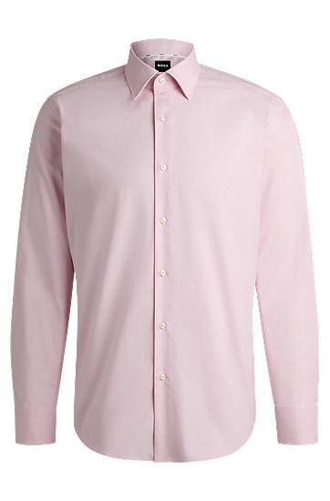Košeľa BOSS Easy-Iron Stretch Cotton Twill Shirt, Regular Fit Ružová | 50527242, 0