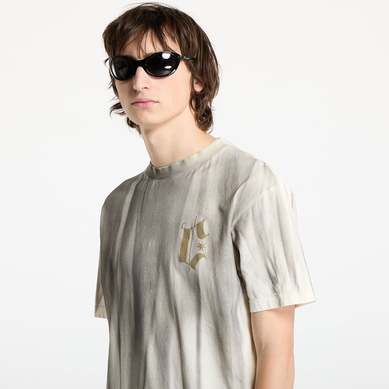 Tričko Marcelo Burlon Marcelo Burlon Headletter Spray Basic T-Shirt Šedá | CMAA056S25JER0036F06, 1