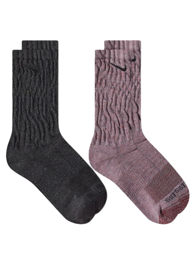 Ponožky Nike Everyday Plus Cushioned Crew Sock - 2 Pack Rôznofarebný | DQ6448-904