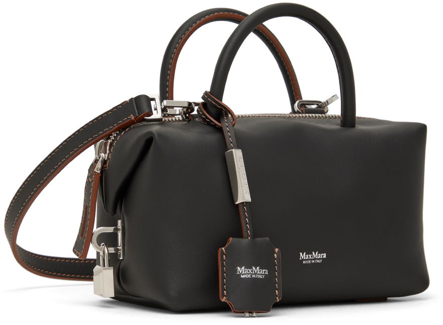 Kabelka Max Mara Small Leather Holdall Bag Čierna | 2424516081600, 1