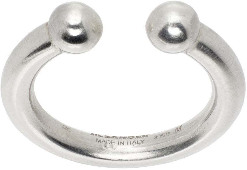Prsteň Jil Sander Open Band Ring Šedá | J29UQ0006 P4865, 0