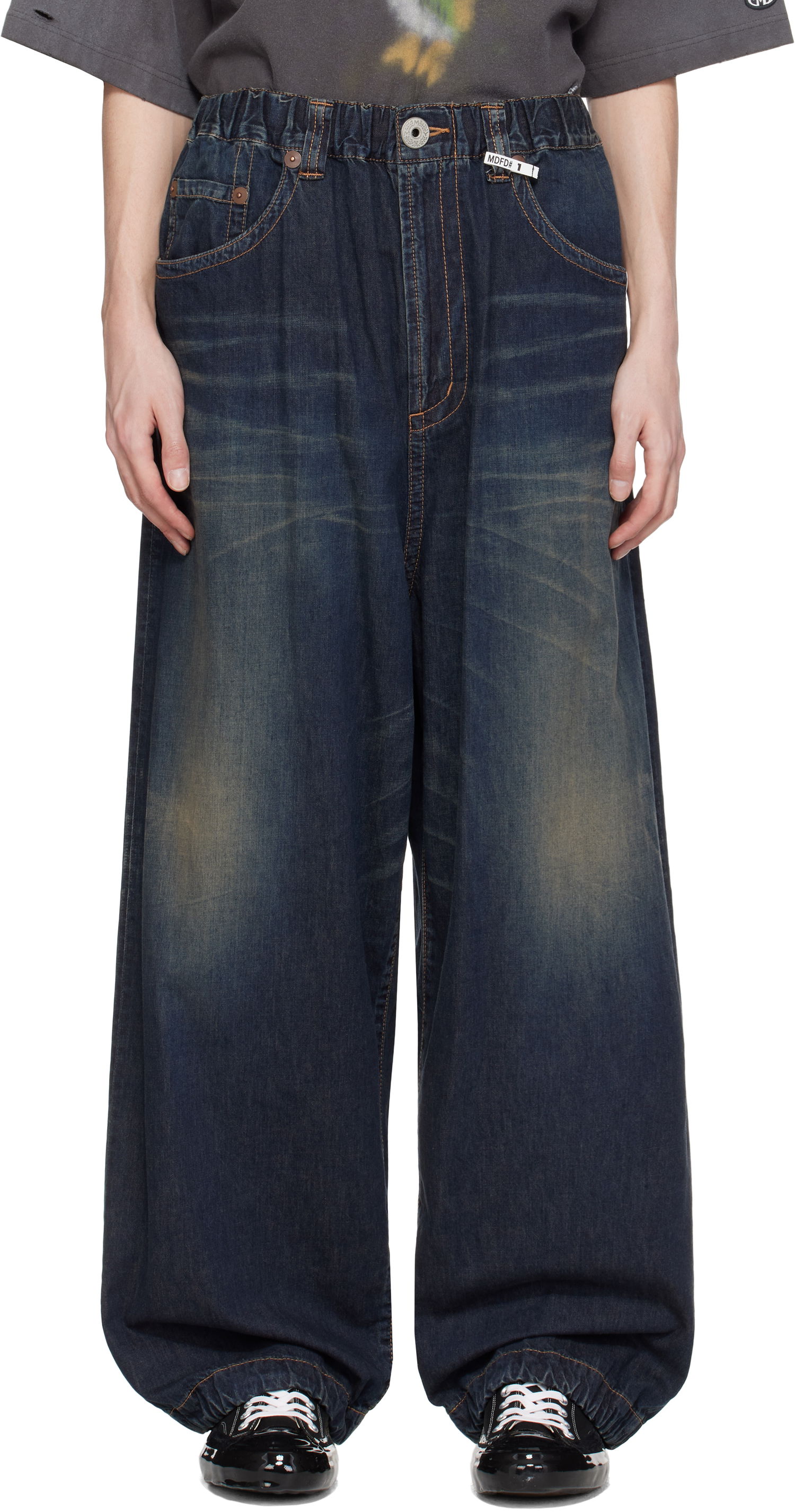 Džínsy Maison MIHARA YASUHIRO MIHARA YASUHIRO Wide Leg Denim Jeans Modrá | J14PT123, 0