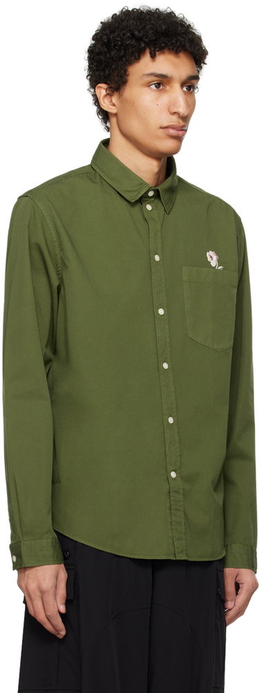 Košeľa Han Kjøbenhavn Han Kjobenhavn Embroidered Pocket Shirt Zelené | M-133903, 1