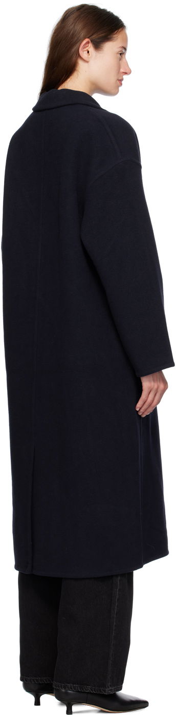 Kabáty rag & bone Thea Double-Breasted Long Coat Navy | WAW24F2026VR26, 2