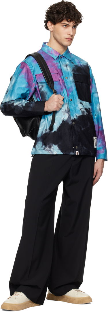 Košeľa BAPE Tie Dye Relaxed Fit Shirt Modrá | 001SHK801005M, 3