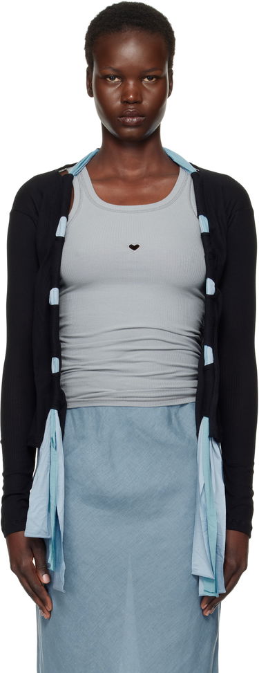 Sveter Baserange Circ Black & Blue Cardigan Čierna | TOCC-RB-SP25, 0