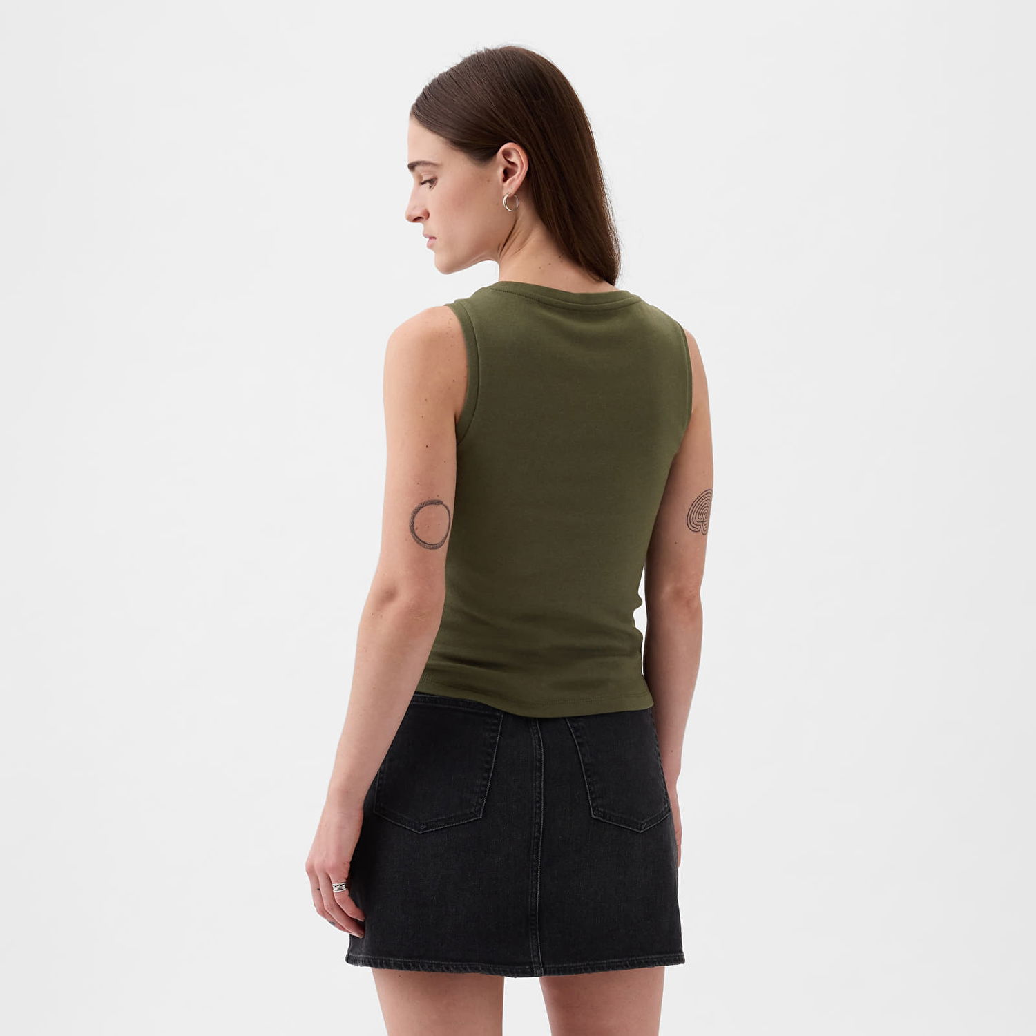Tielko GAP Sleeveless Modal Shell Olive Night Zelené | 540735-11, 1