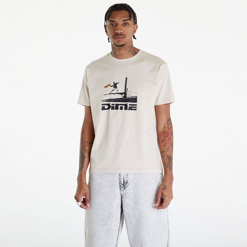 Tričko Dime Banky T-Shirt Fog Biela | DIMESP2431FOG