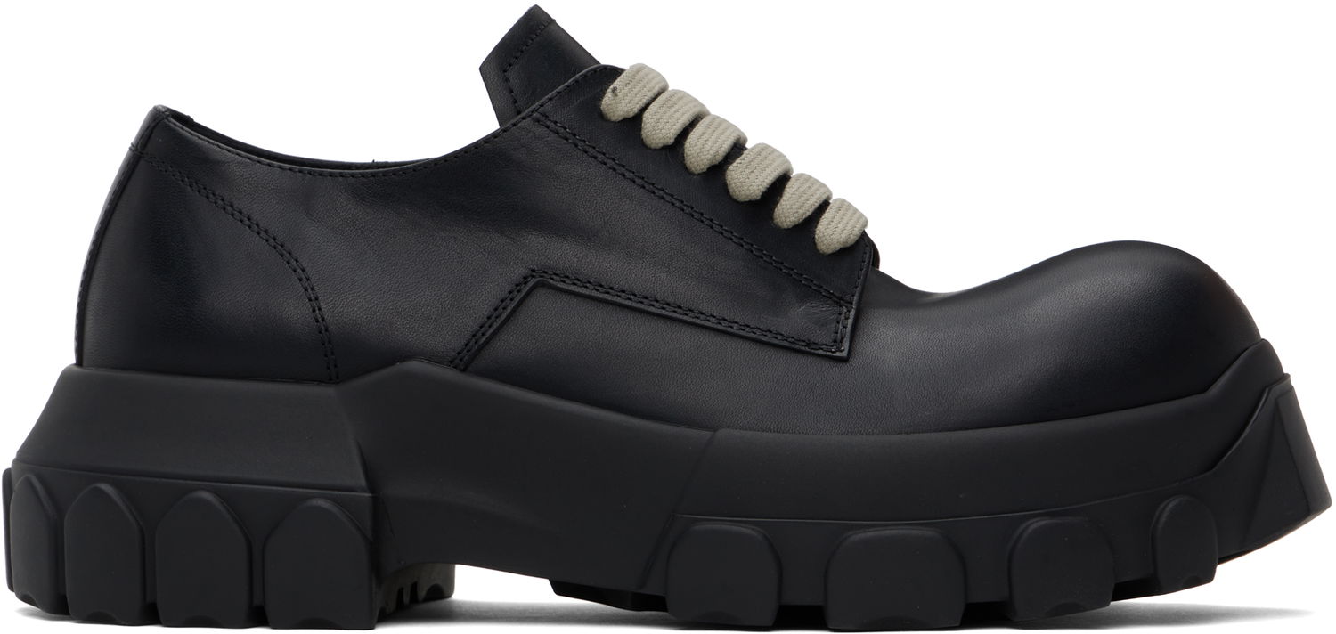 Tenisky a topánky Rick Owens Rick Owens Hollywood Bozo Tractor Derbys Čierna | RU01E5884 LGE, 0