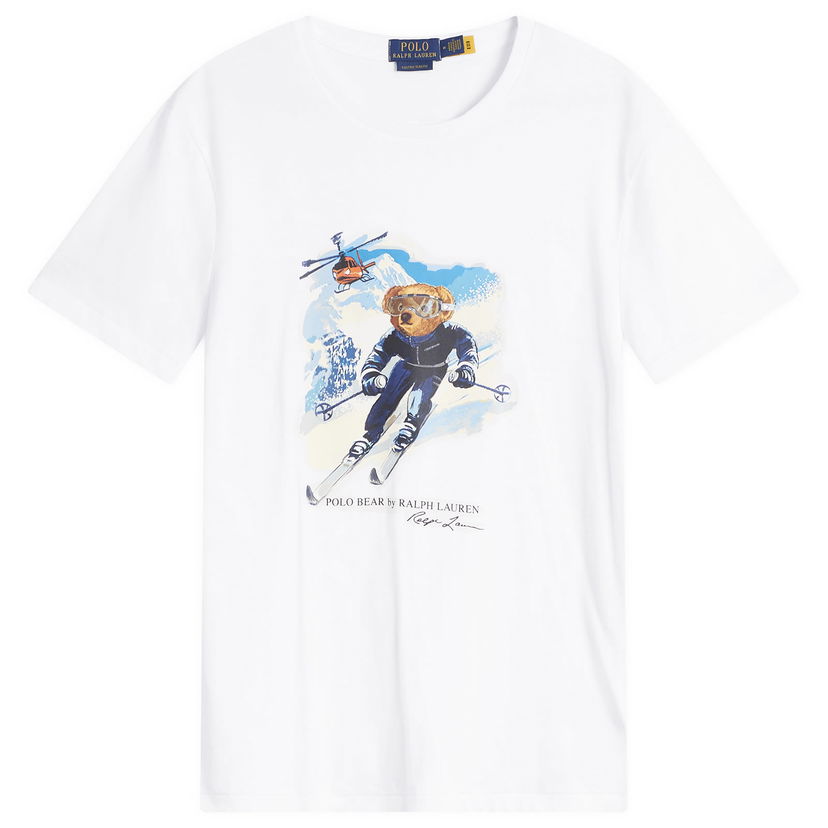 Tričko Polo by Ralph Lauren Polo Bear Active Ski T-Shirt Biela | 710P07343-WHT