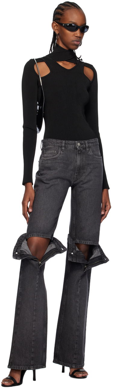 Džínsy Coperni Coperni Open Knee Denim Jeans Čierna | COPP55852, 3