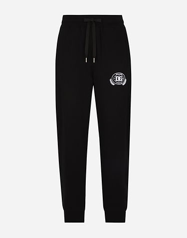 Tepláky Dolce & Gabbana Black Jersey Jogging Pants With Logo Čierna | GV2VHTG7NYDN0000, 0