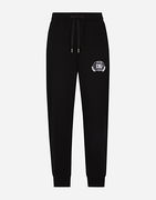 Black Jersey Jogging Pants With Logo