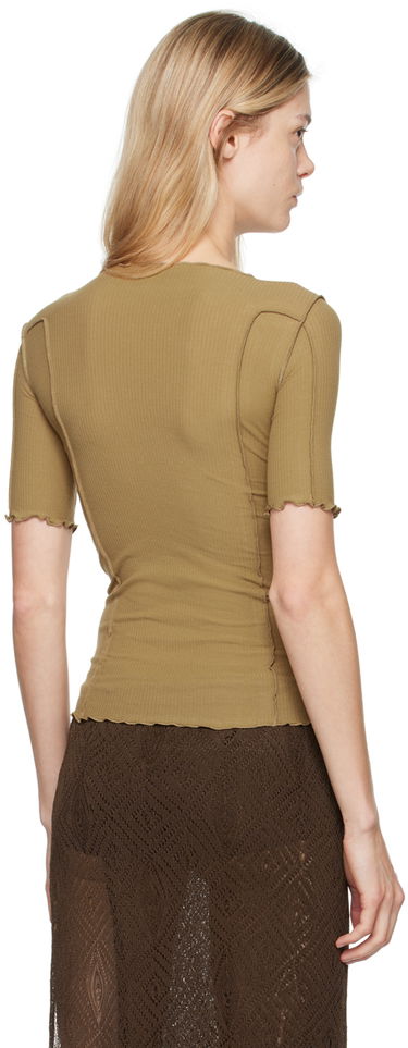 Tričko Baserange Fitted Ribbed Tee Zelené | TTO3-RB-AU24, 2