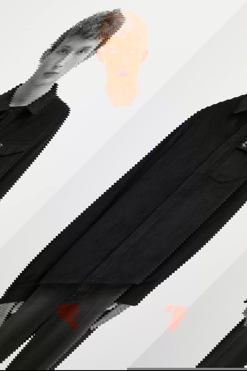 Košeľa Fred Perry Corduroy Shirt Regular Classic Collar Čierna | M1717, 0