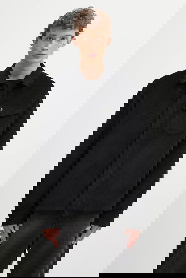 Košeľa Fred Perry Corduroy Shirt Regular Classic Collar Čierna | M1717, 0