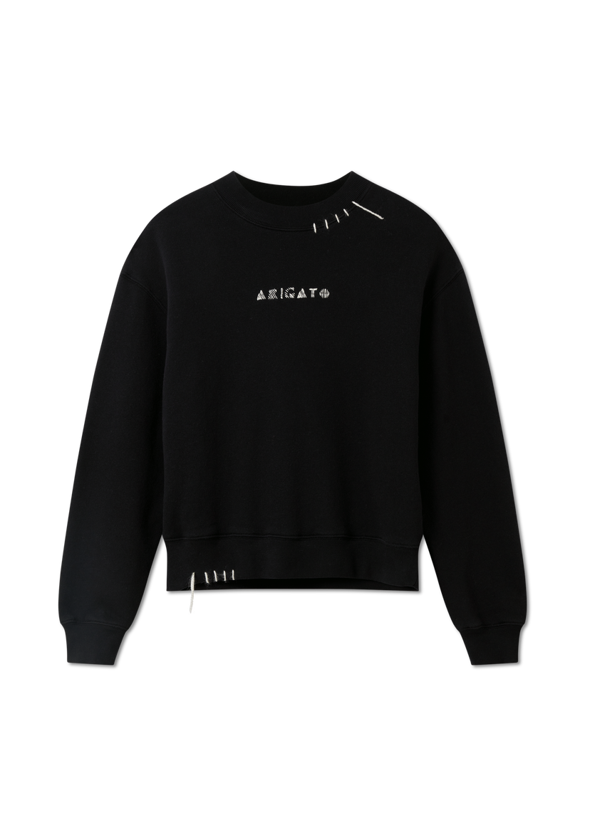 Mikina AXEL ARIGATO Crewneck Loops Sweatshirt Čierna | A3438001