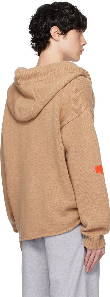 Sveter JW Anderson JW Anderson Anchor Logo Knit Zip Hoodie Hnedá | KW1345-YN0170, 2