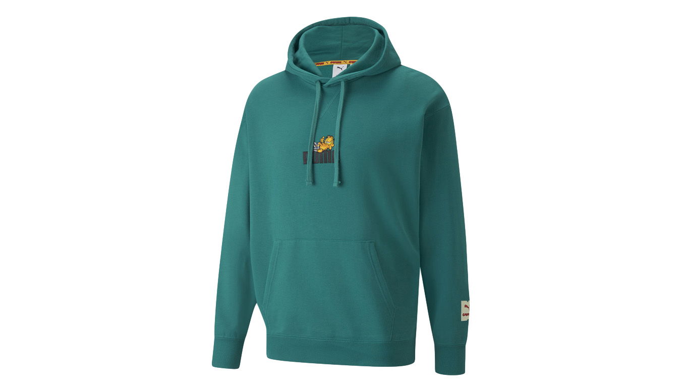 Mikina Puma GARFIELD x Print Hoodie Zelené | 534435_86, 1