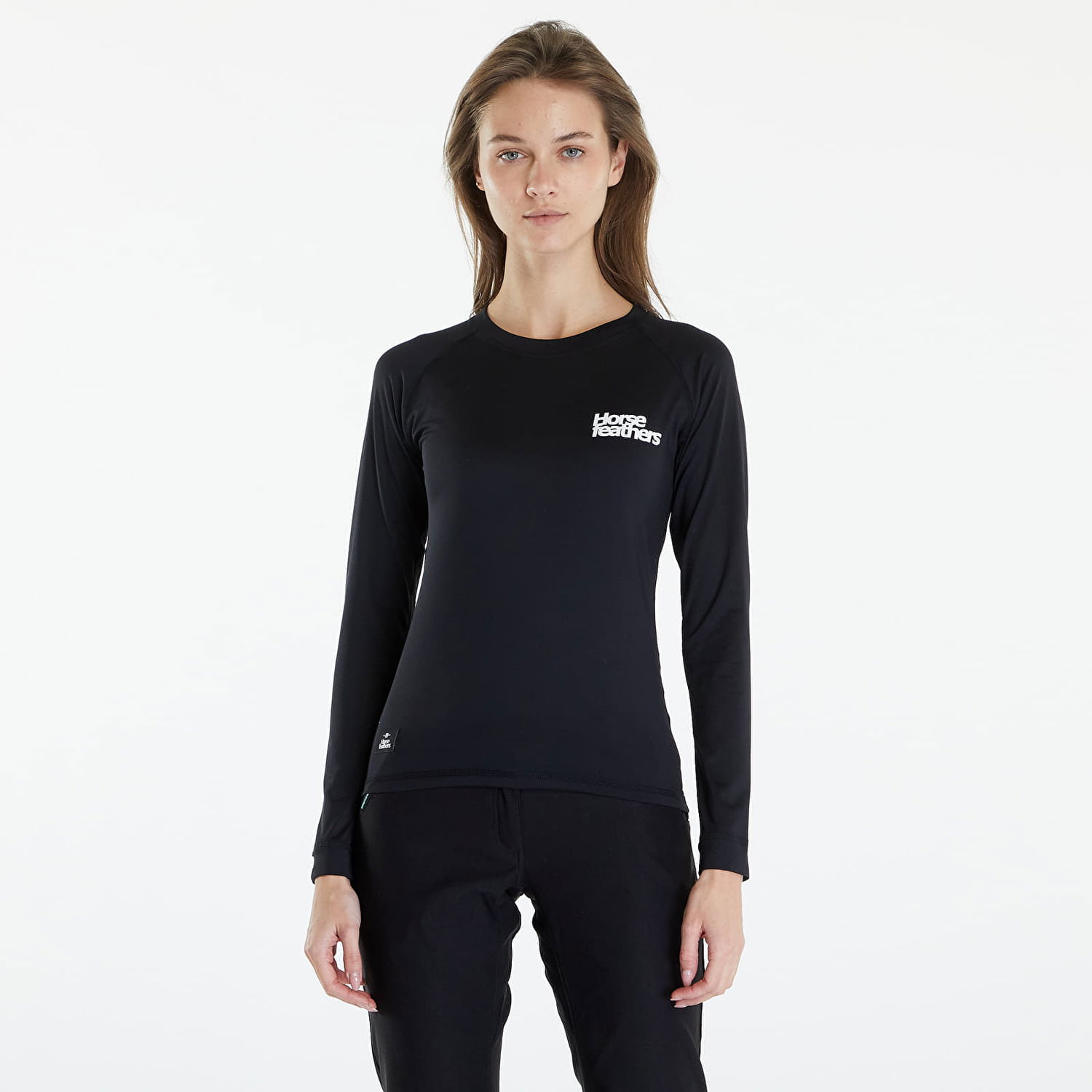 Tričko Horsefeathers Vala Ls Top Black/ White Čierna | TW025C, 0
