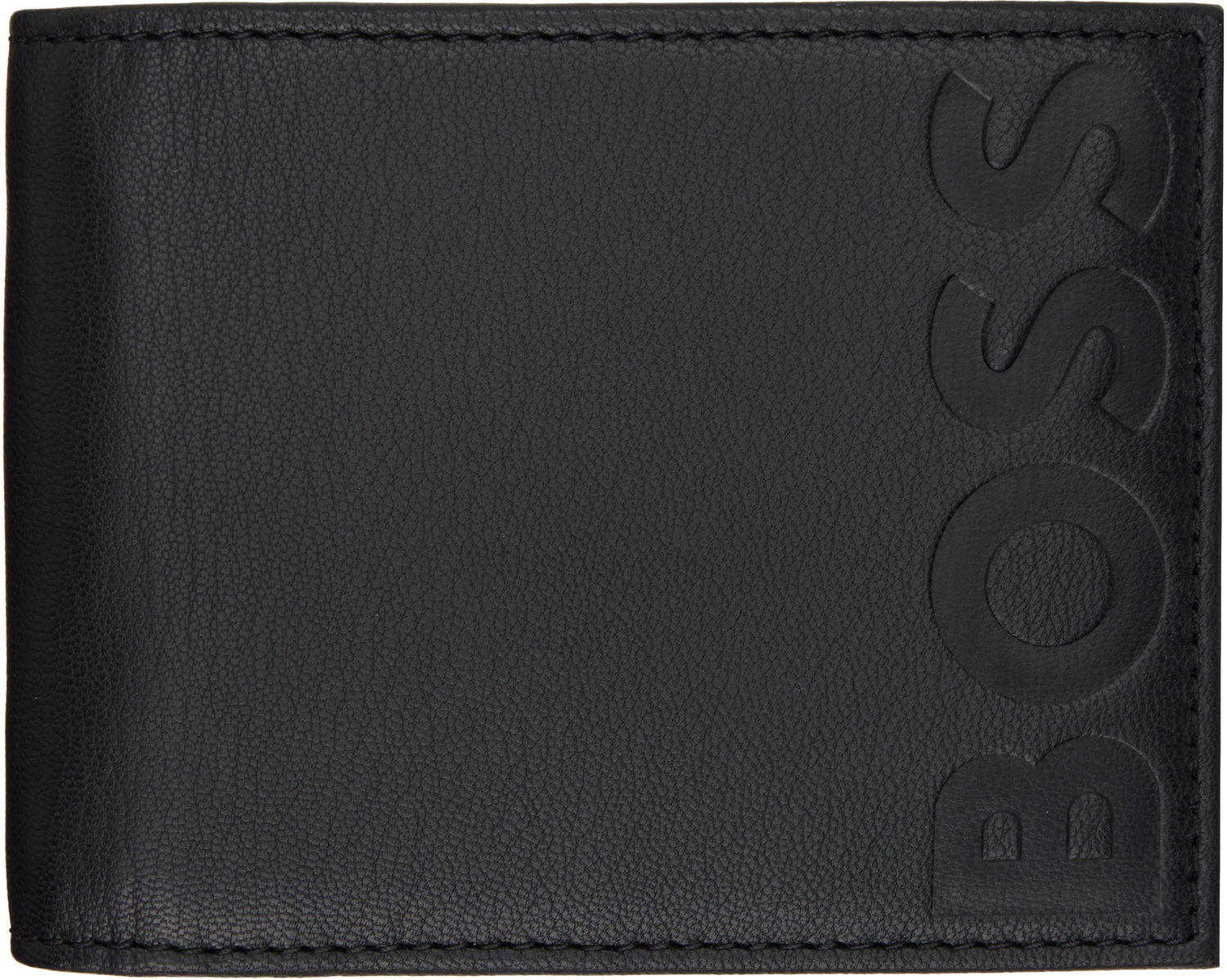 Peňaženka BOSS Emed Logo Leather Wallet Čierna | 50470784, 0
