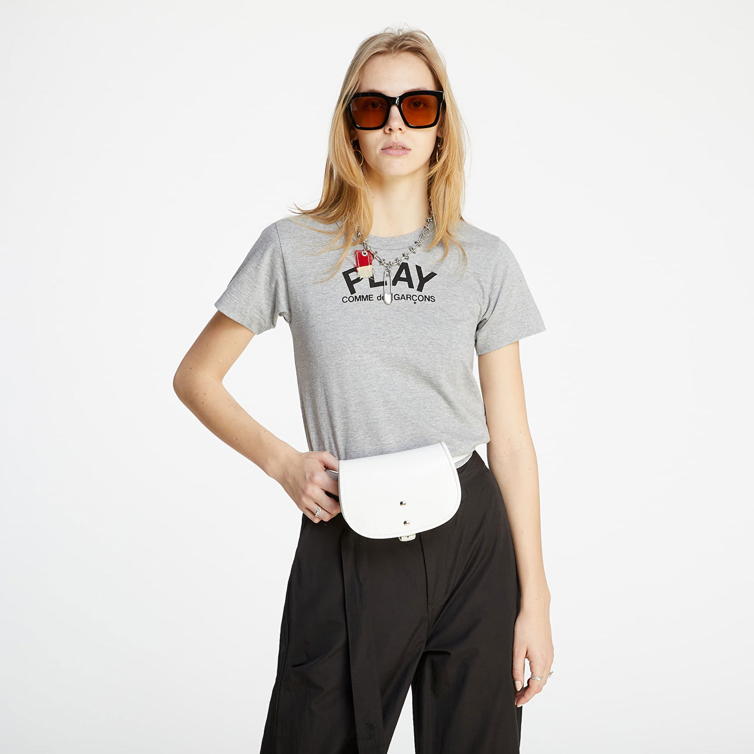 Tričko Comme des Garçons PLAY Tee Šedá | AZT071 grey, 0