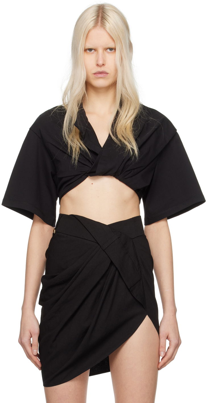 Tričko Jacquemus Black Le Chouchou 'Le Bahia Court' Čierna | 23H241TO076-2003, 0