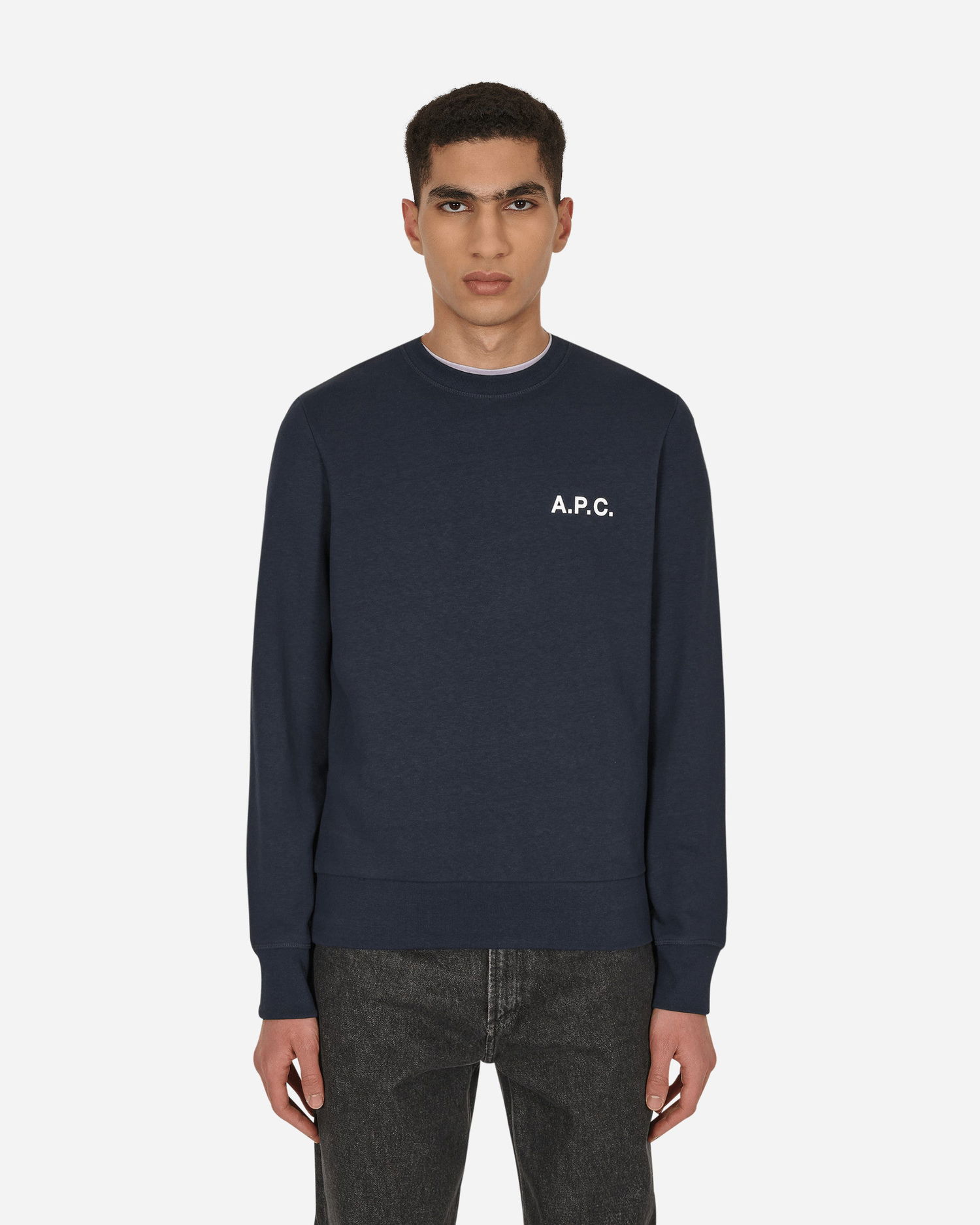 Mikina A.P.C. Arliss Logo Sweat Navy | COETM-H27691-IAK, 0