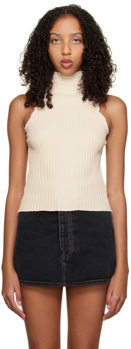 Tielko John Elliott Sleeveless Turtleneck Top Béžová | WB223C11633A, 0