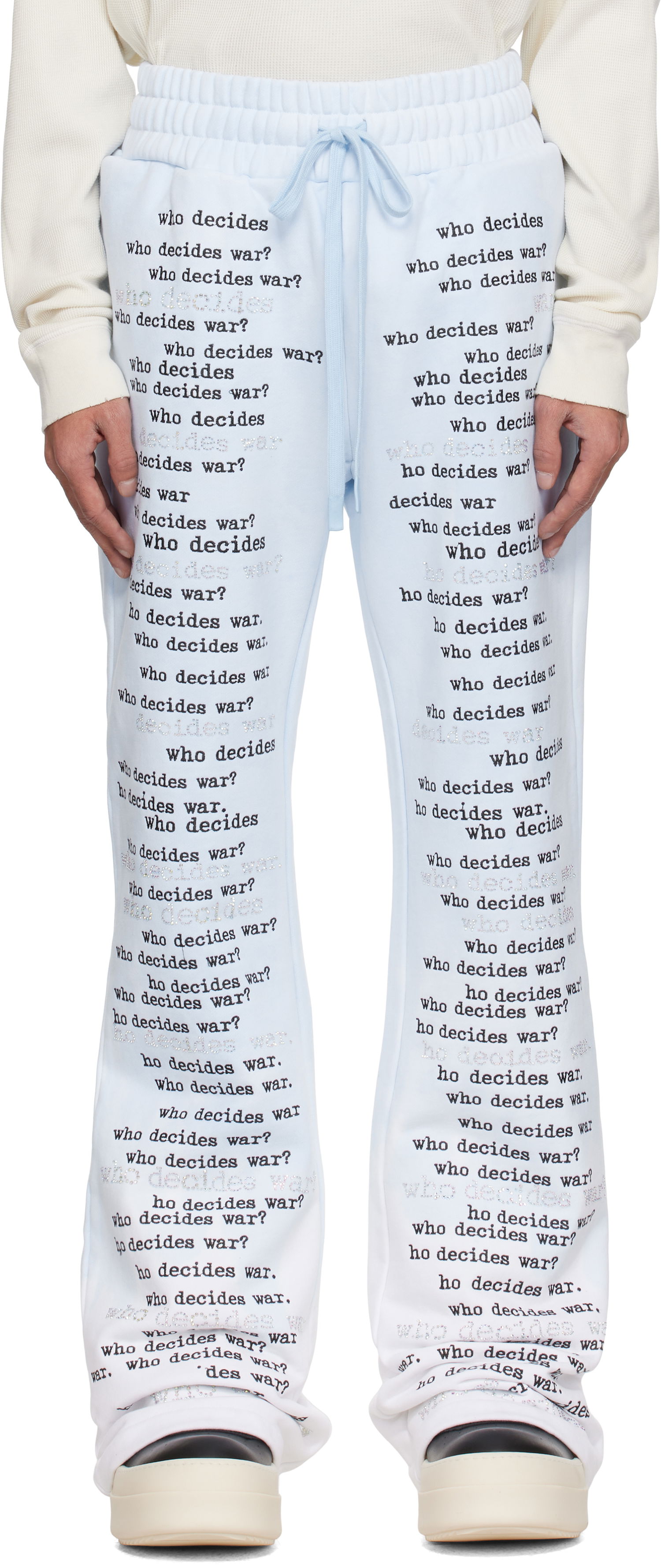 Tepláky Who Decides War WDW Scripture Sweatpants Modrá | 1121160008SS25, 0