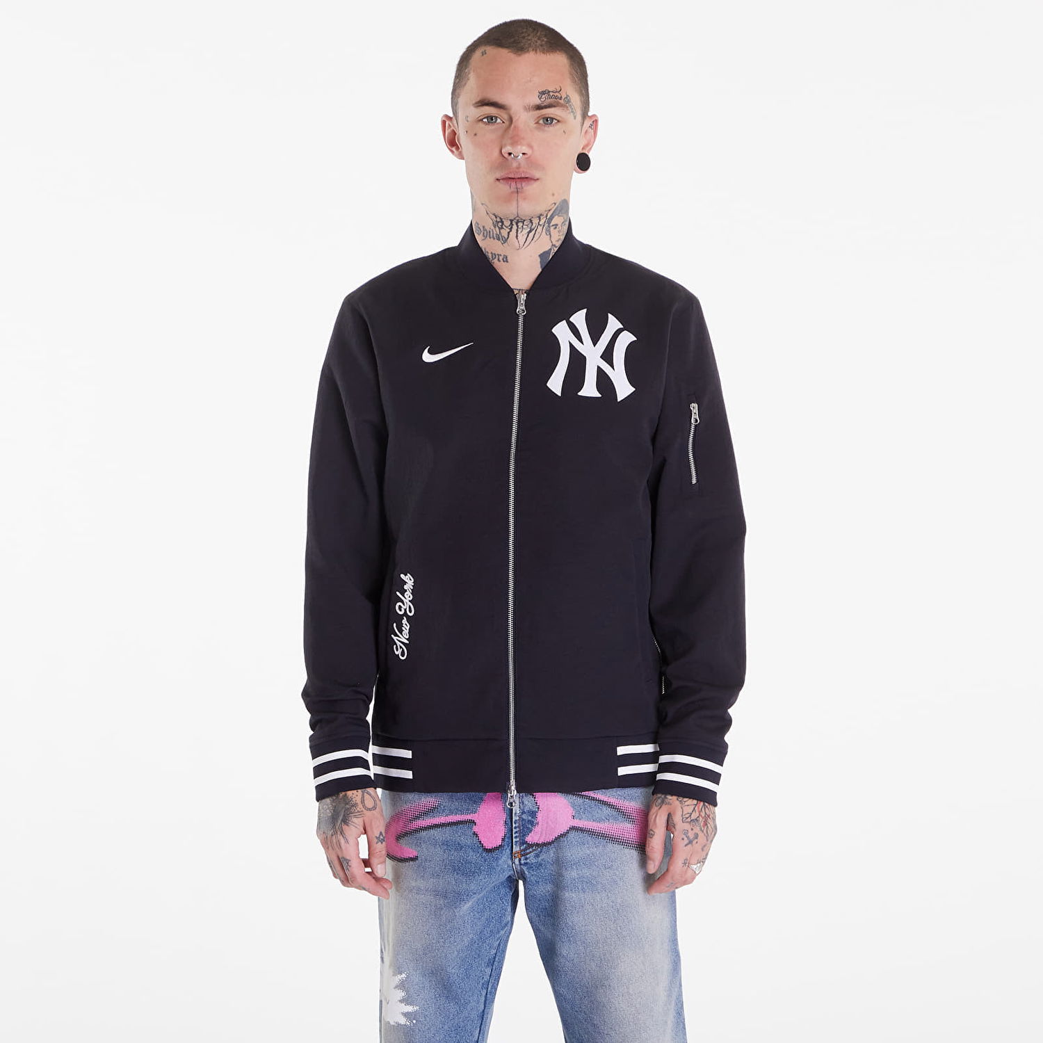 Bomber bunda Nike AC Bomber Jacket Pitch Blue/ Pitch Blue/ White Čierna | 015D-03AZ-NK-132, 0