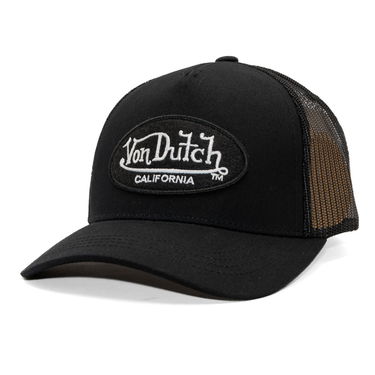 Šiltovka Von Dutch Von Dutch Trucker Cali Brushed Patch Hat Čierna | VD/0/CAS1/LOFB/B, 0