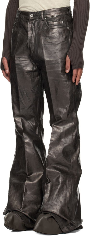 Džínsy Rick Owens Concordians Bolan Waxed Flared Jeans Hnedá | RR02E1335 BZMC, 3