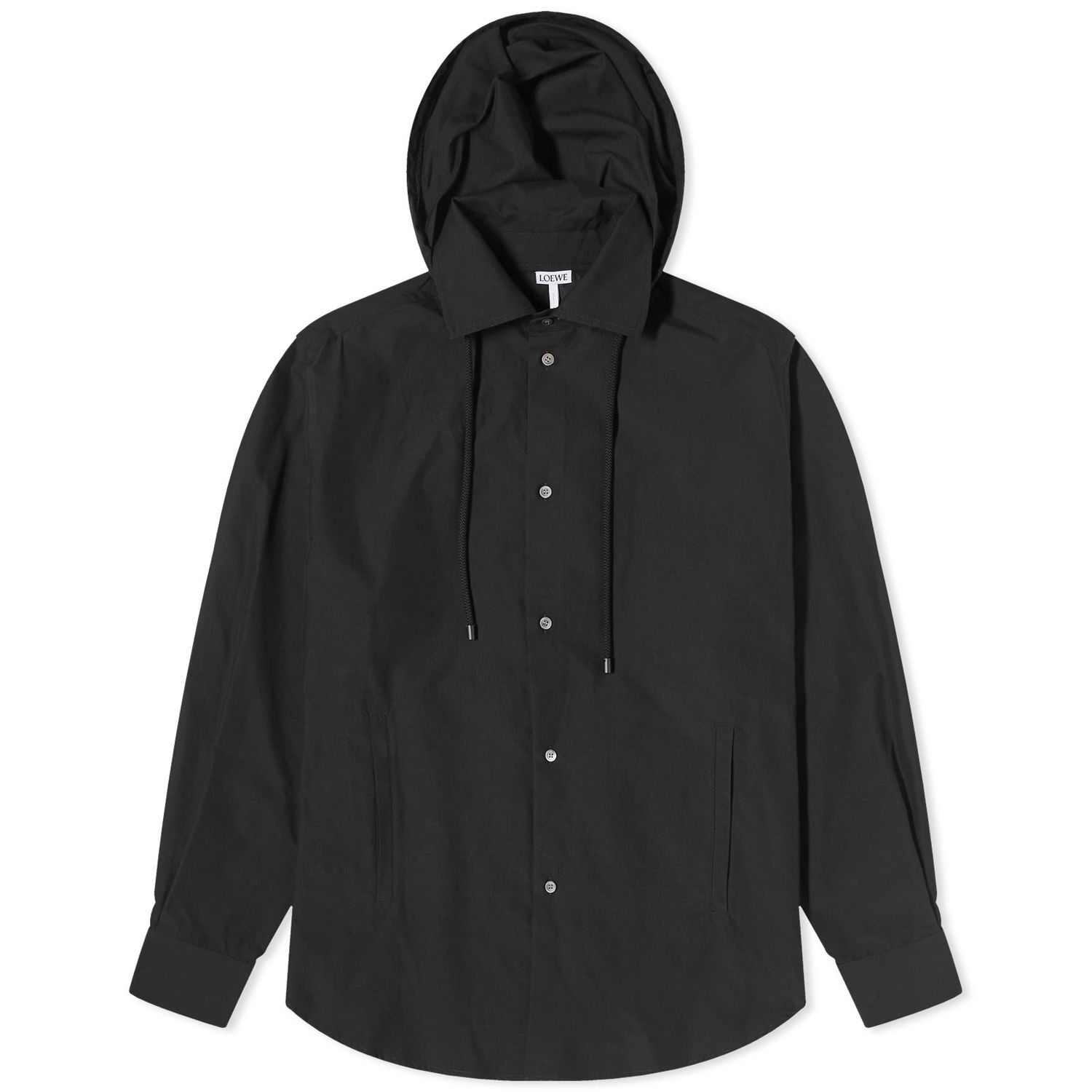 Košeľa Loewe Anagram Jacquard Hooded Overshirt Čierna | H526Y05WBB1100, 0