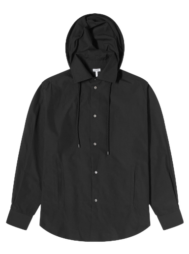 Košeľa Loewe Anagram Jacquard Hooded Overshirt Čierna | H526Y05WBB1100