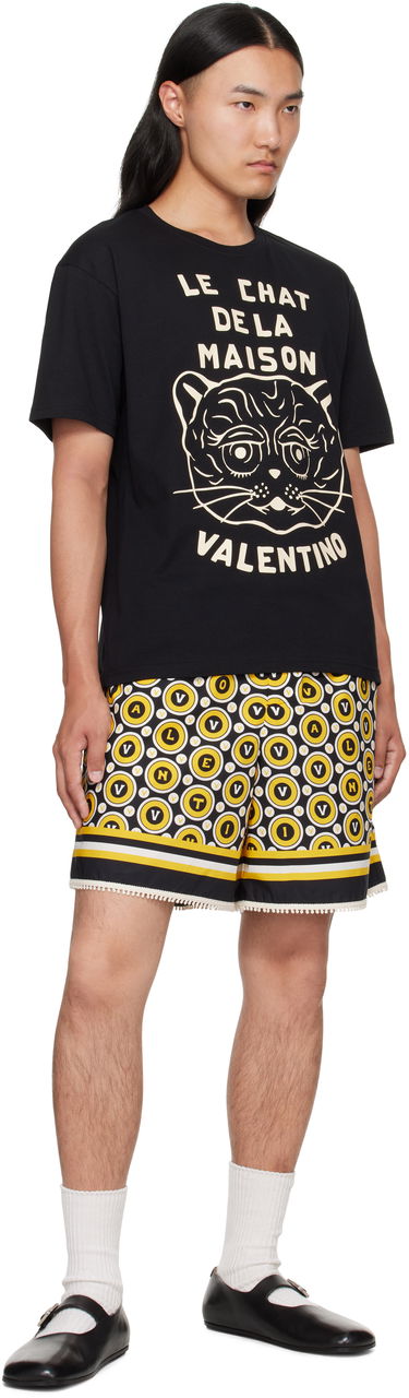 Tričko Valentino Valentino 'Le Chat De La Maison' Cotton T-Shirt Čierna | 7V3MG16PB32, 3